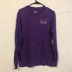 Southern Y'all Texas Girl Glitter Purple Long Sleeve T-Shirt